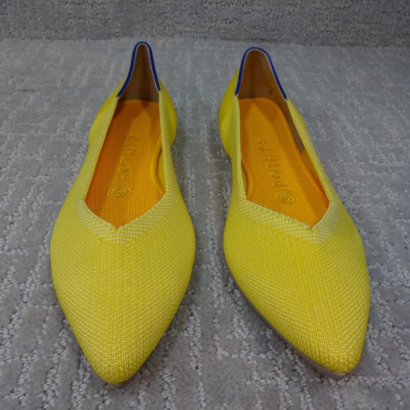 Rothy's The Point Retired Sunshine Flats Slip On Shoes Women's Size 8-10 US - Picture 2 of 11